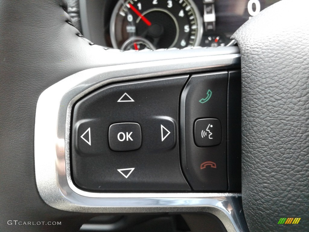 2022 Ram 1500 Laramie Crew Cab 4x4 Black Steering Wheel Photo #143141478