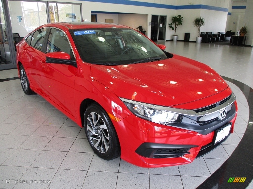 Rallye Red 2018 Honda Civic EX Sedan Exterior Photo #143141631