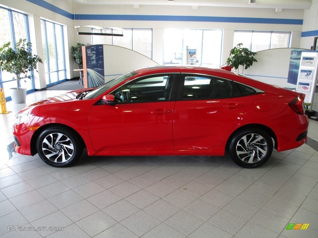 2018 Civic EX Sedan - Rallye Red / Black photo #11