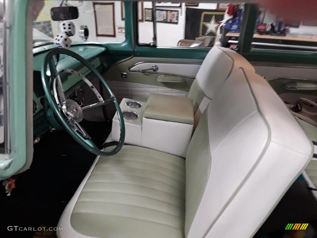 Green/White Interior 1956 Ford Fairlane Club Sedan Photo #143142537