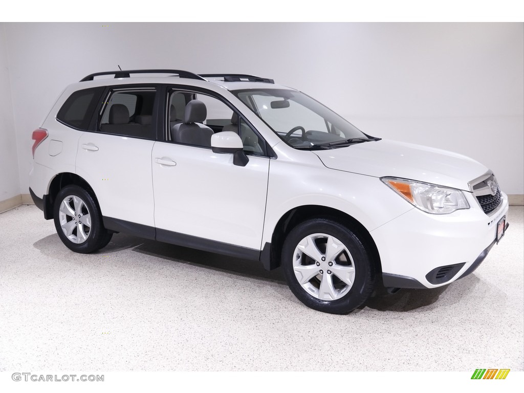 2015 Forester 2.5i Premium - Satin White Pearl / Gray photo #1