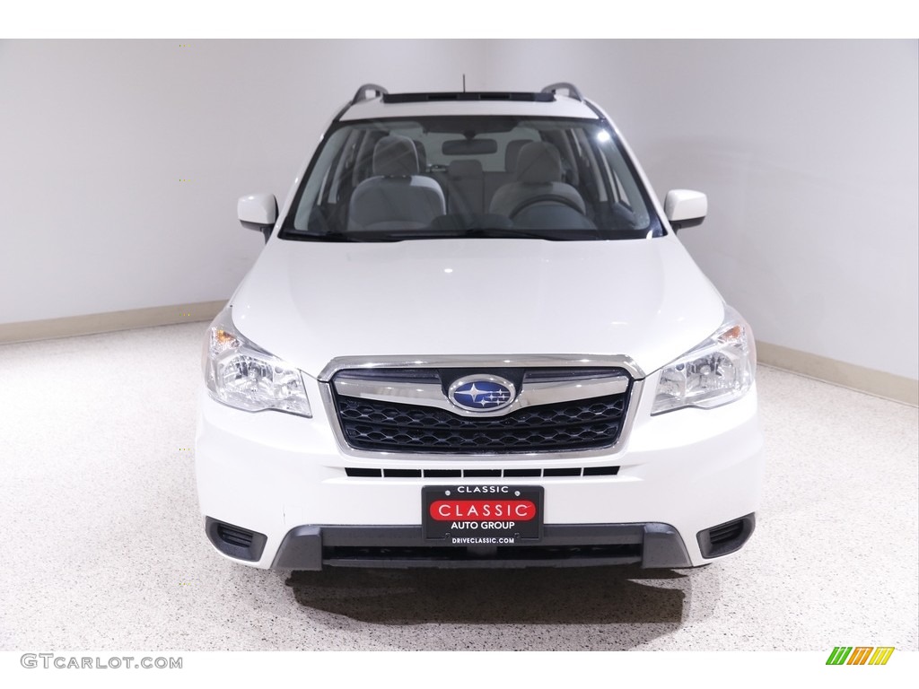 2015 Forester 2.5i Premium - Satin White Pearl / Gray photo #2