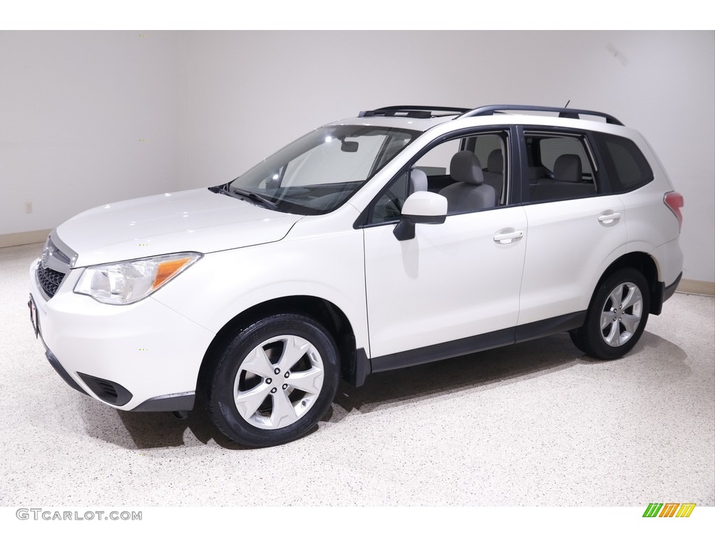 2015 Forester 2.5i Premium - Satin White Pearl / Gray photo #3