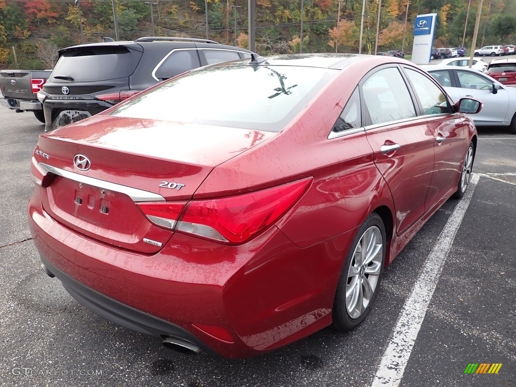 2014 Sonata Limited 2.0T - Venetian Red / Gray photo #4