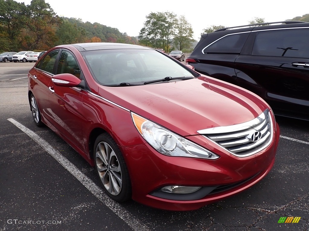 2014 Sonata Limited 2.0T - Venetian Red / Gray photo #5