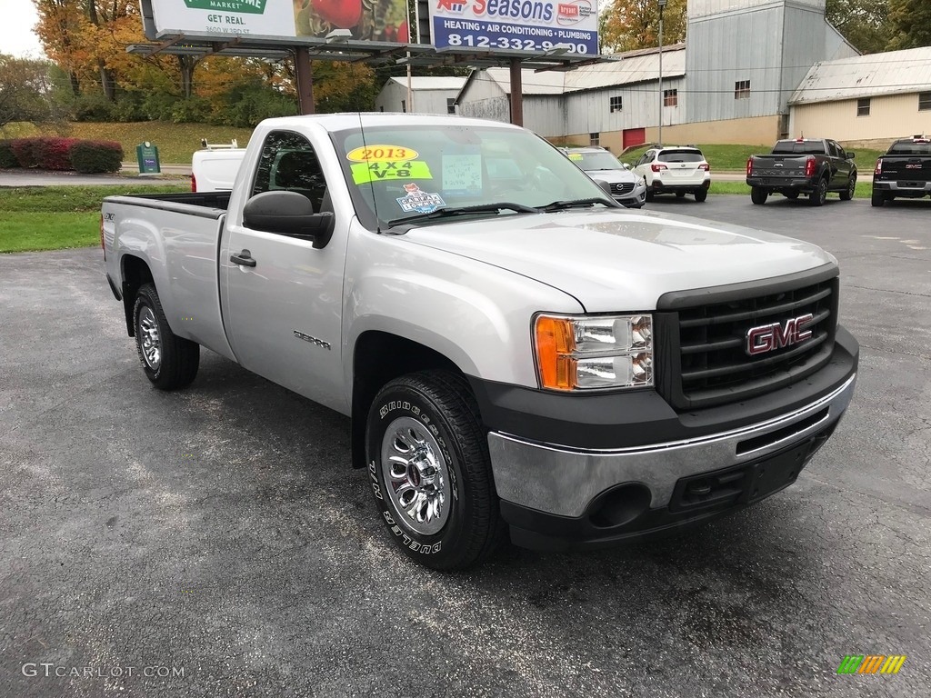 2013 Sierra 1500 Regular Cab 4x4 - Quicksilver Metallic / Dark Titanium photo #4