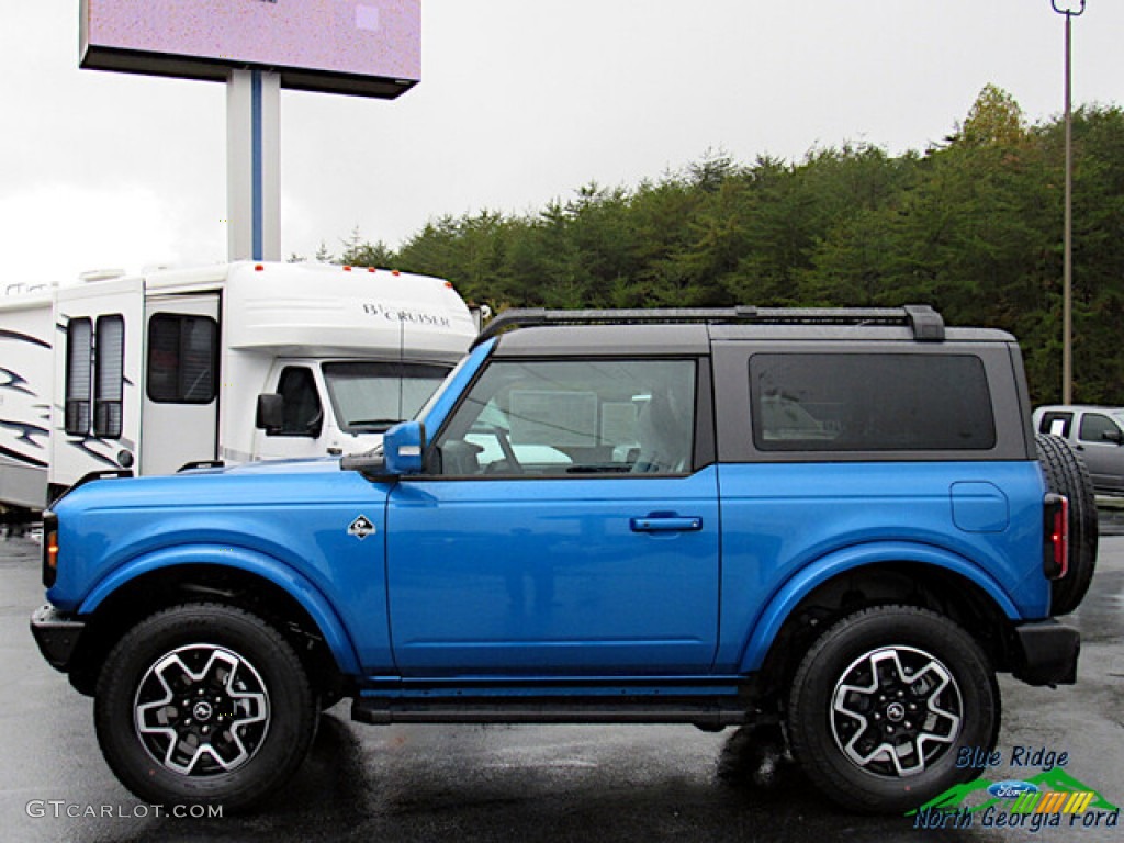 Velocity Blue 2021 Ford Bronco Outer Banks 4x4 2-Door Exterior Photo #143152404