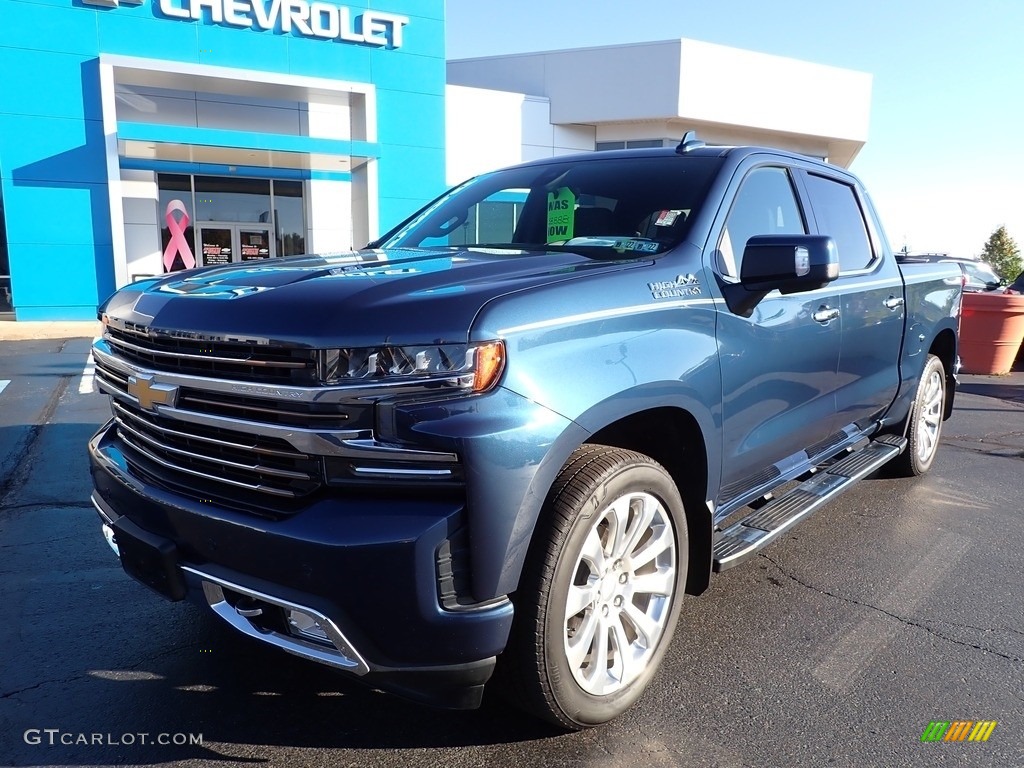 2019 Silverado 1500 High Country Crew Cab 4WD - Northsky Blue Metallic / Jet Black photo #2