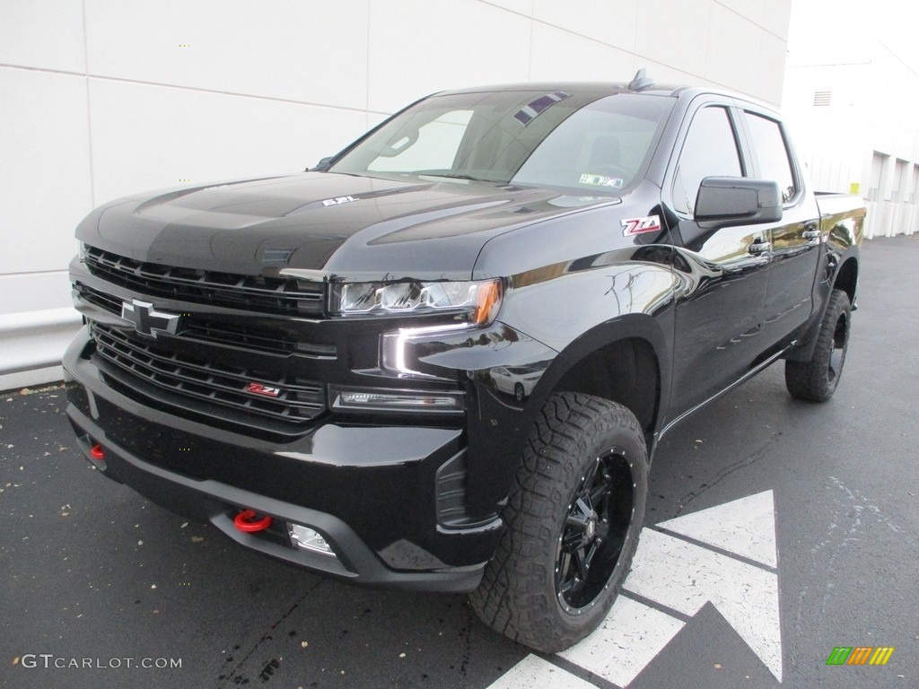 Black 2021 Chevrolet Silverado 1500 LT Trail Boss Crew Cab 4x4 Exterior Photo #143154687