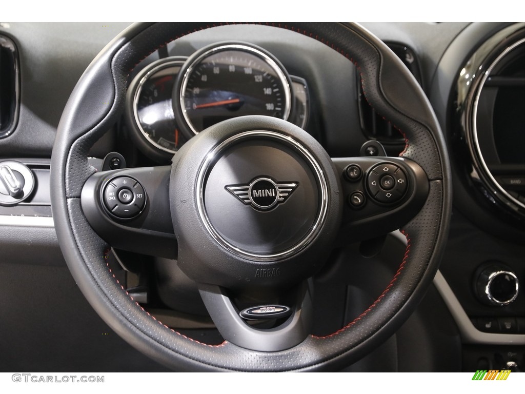 2020 Mini Countryman Cooper S All4 Black Pearl Steering Wheel Photo #143155473