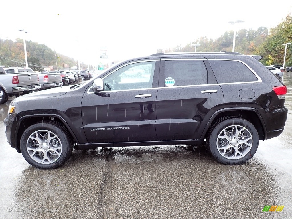 Diamond Black Crystal Pearl 2021 Jeep Grand Cherokee Overland 4x4 Exterior Photo #143156118