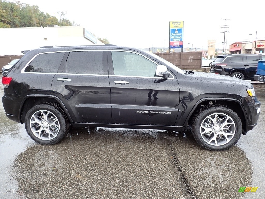 Diamond Black Crystal Pearl 2021 Jeep Grand Cherokee Overland 4x4 Exterior Photo #143156259