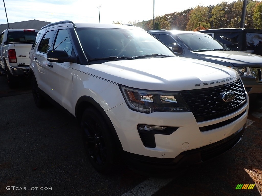 2019 Explorer Sport 4WD - Oxford White / Medium Black photo #2