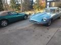Opalescent Silver Blue 1970 Jaguar E-Type XKE 4.2 Fixed Head Coupe Exterior