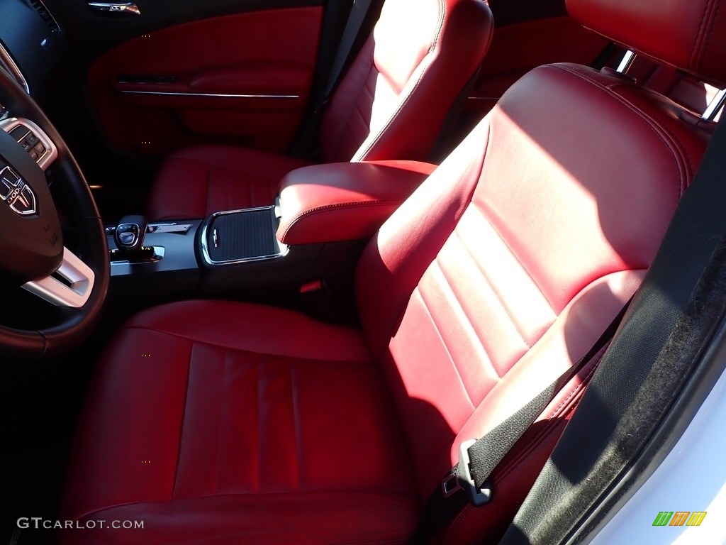 2013 Charger SXT Plus AWD - Bright White / Black/Red photo #8