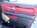 Black/Red 2022 Ram 1500 Rebel Crew Cab 4x4 Door Panel