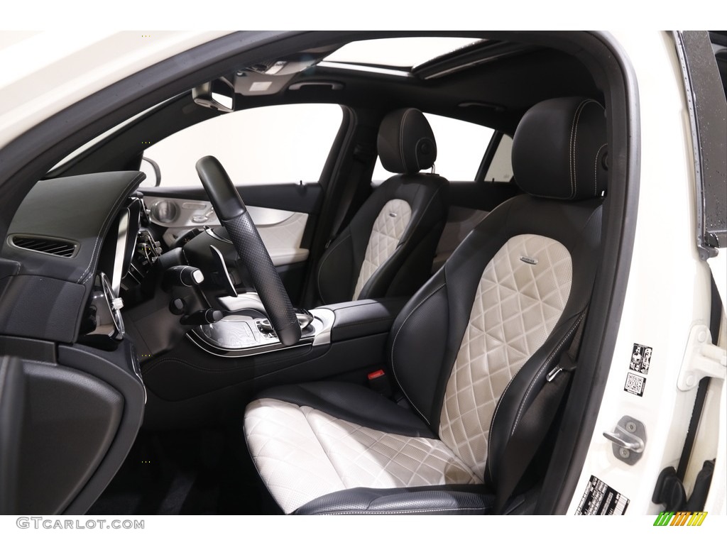 designo Platinum White Pearl/Black Interior 2019 Mercedes-Benz GLC AMG 43 4Matic Coupe Photo #143160533