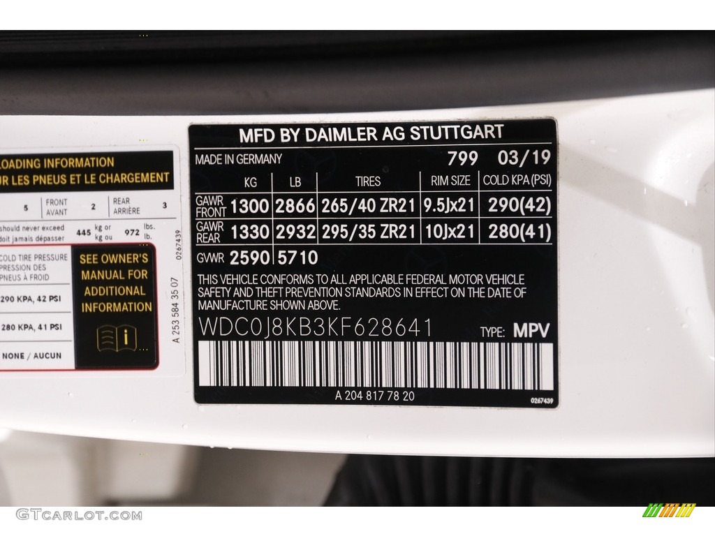 2019 Mercedes-Benz GLC AMG 43 4Matic Coupe Color Code Photos