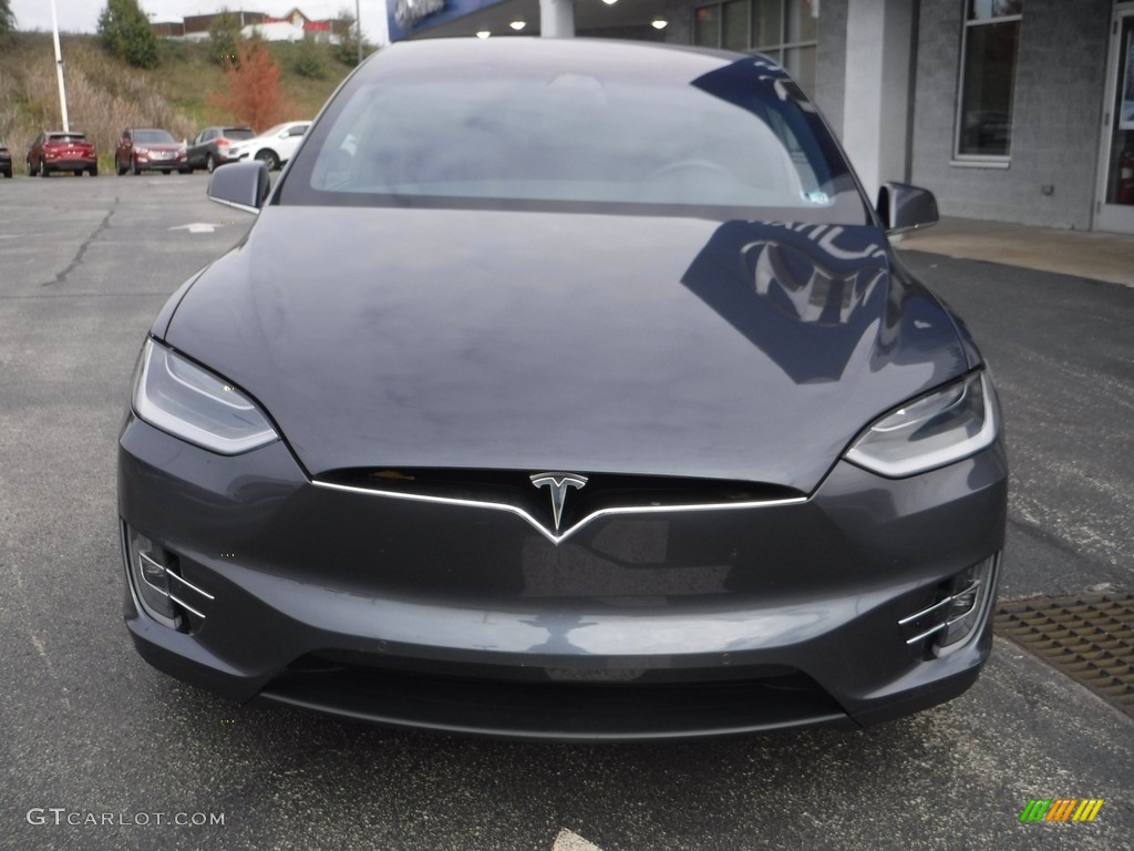 2018 Model X P100D - Midnight Silver Metallic / Black photo #5