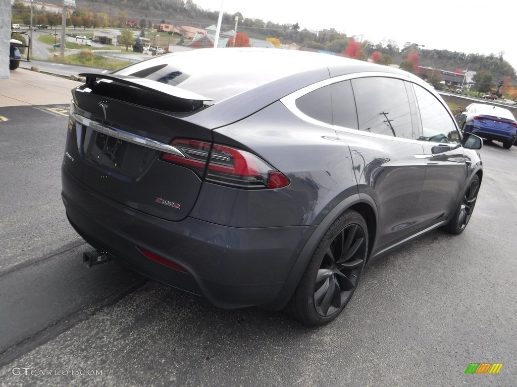 2018 Model X P100D - Midnight Silver Metallic / Black photo #12
