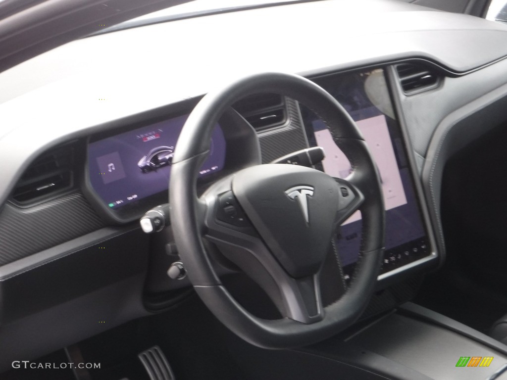 2018 Model X P100D - Midnight Silver Metallic / Black photo #16