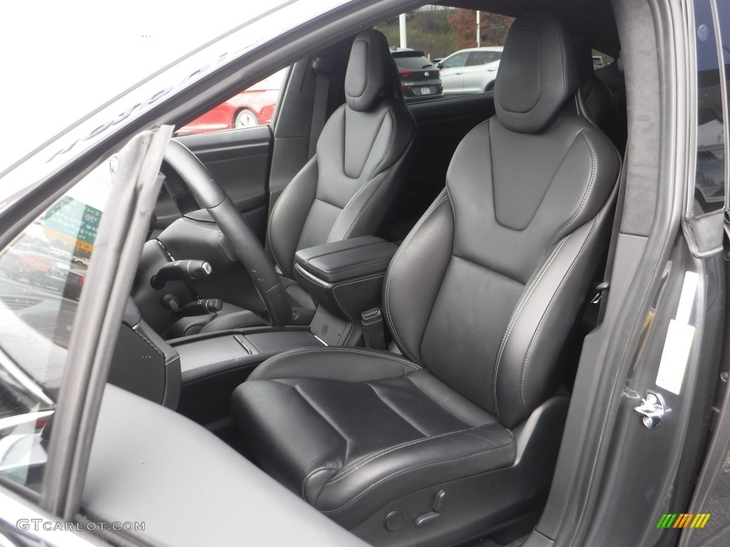 2018 Model X P100D - Midnight Silver Metallic / Black photo #17