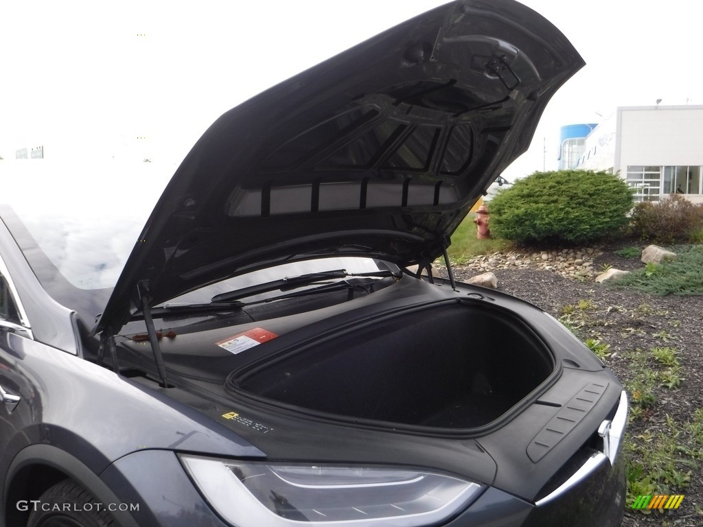 2018 Model X P100D - Midnight Silver Metallic / Black photo #31