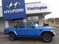 2021 Hydro Blue Pearl Jeep Gladiator Overland 4x4  photo #2