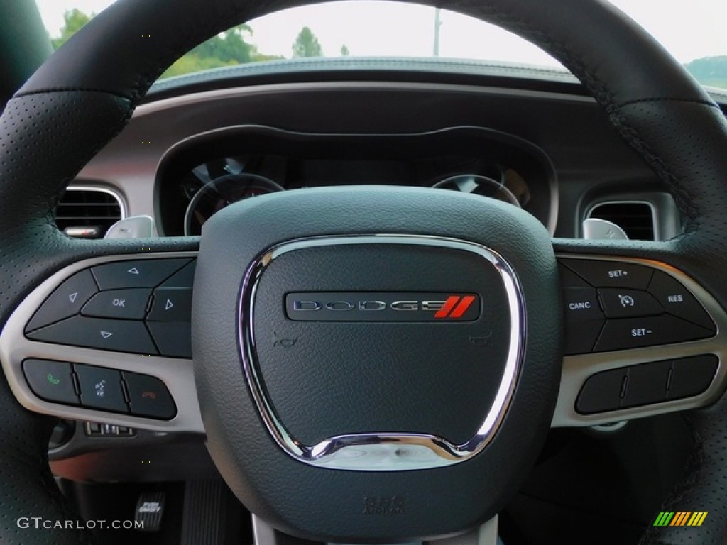 2021 Dodge Charger Scat Pack Widebody Black Steering Wheel Photo #143168058