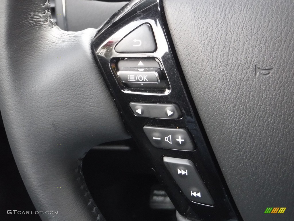 2021 Nissan Armada Midnight Edition 4x4 Charcoal Steering Wheel Photo #143168442
