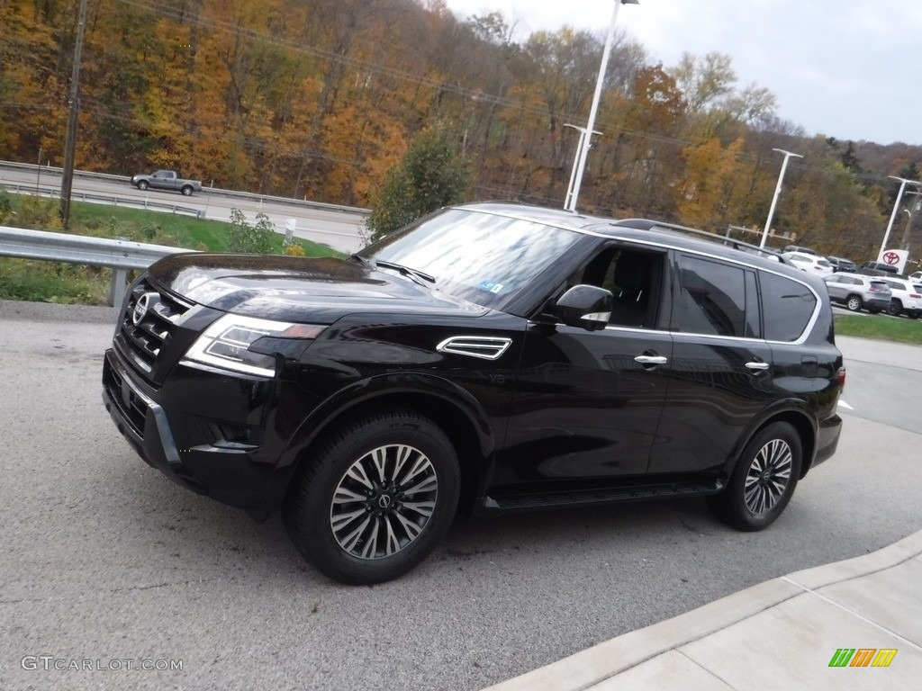Super Black 2021 Nissan Armada Midnight Edition 4x4 Exterior Photo #143168460