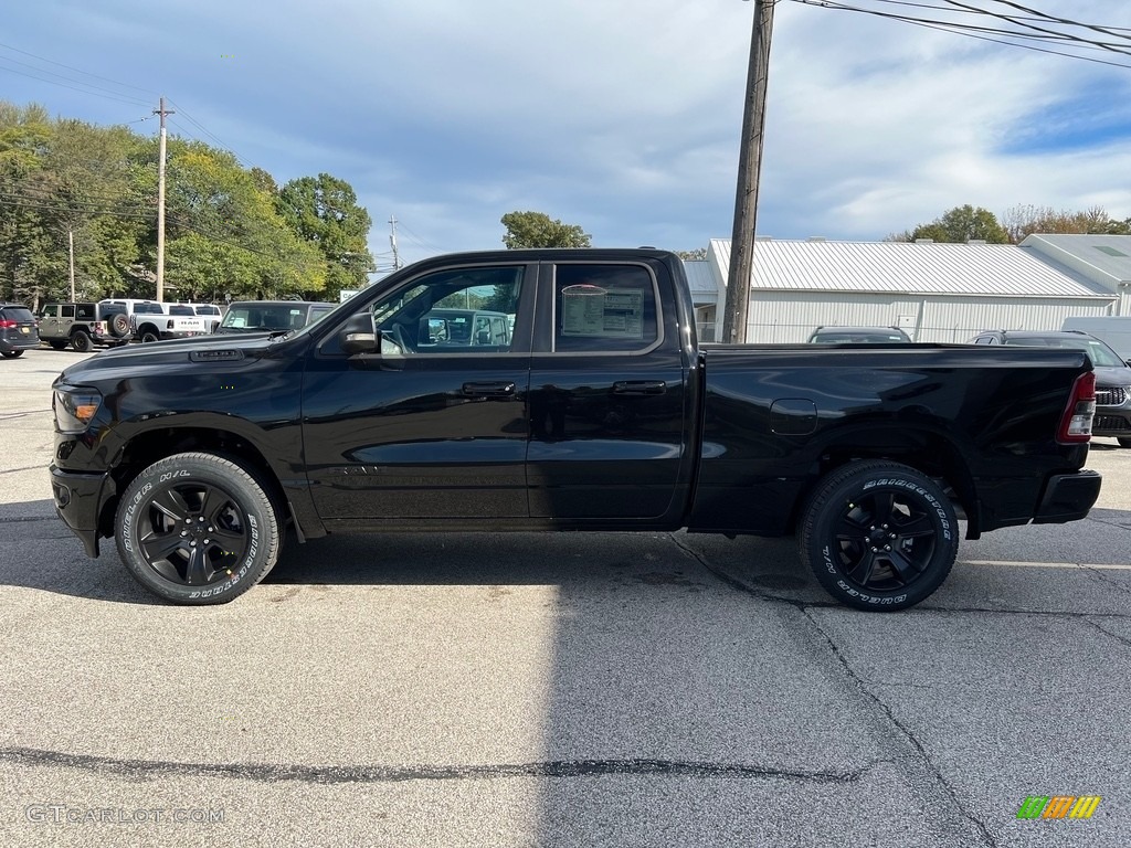 Diamond Black Crystal Pearl 2022 Ram 1500 Big Horn Night Edition Quad Cab 4x4 Exterior Photo #143169859