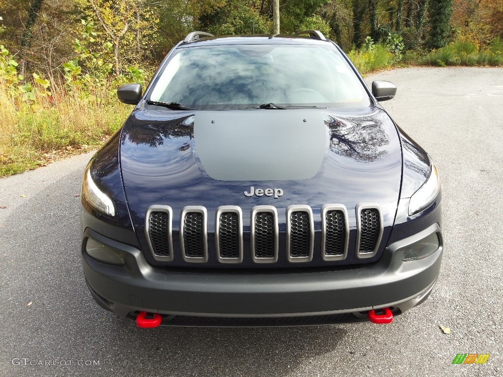 2016 Cherokee Trailhawk 4x4 - True Blue Pearl / Black photo #3