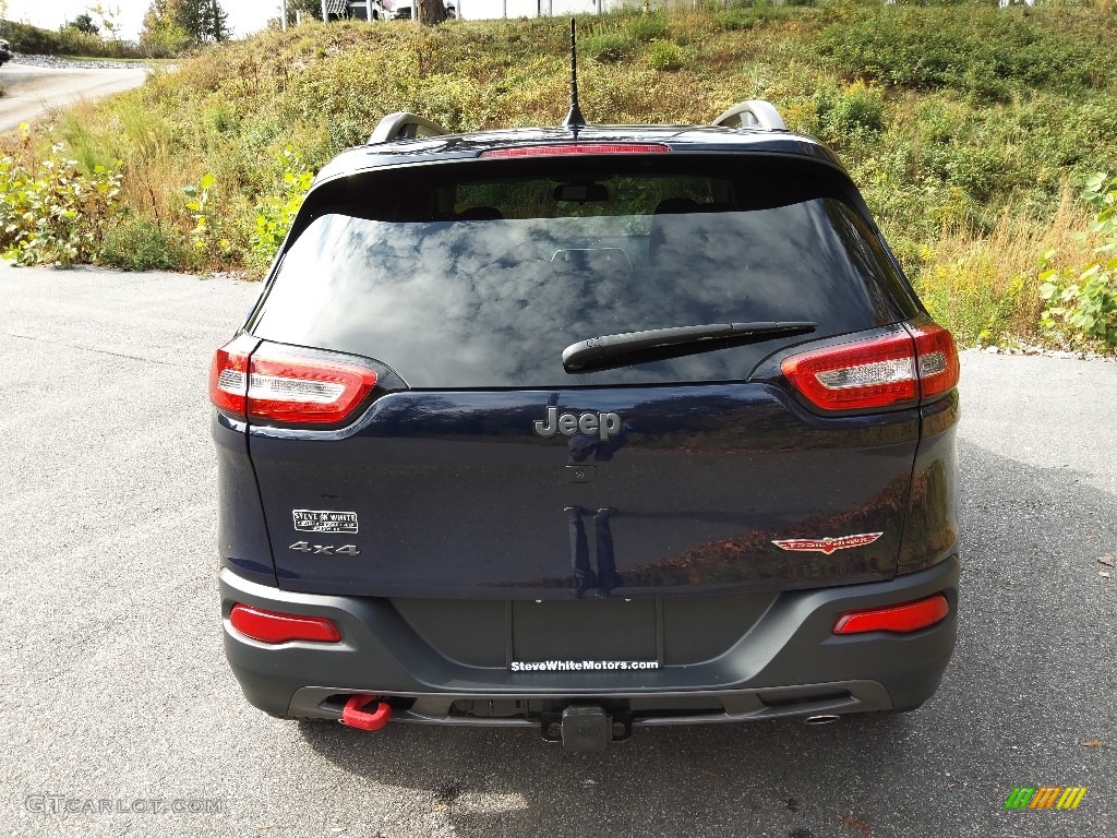 2016 Cherokee Trailhawk 4x4 - True Blue Pearl / Black photo #7