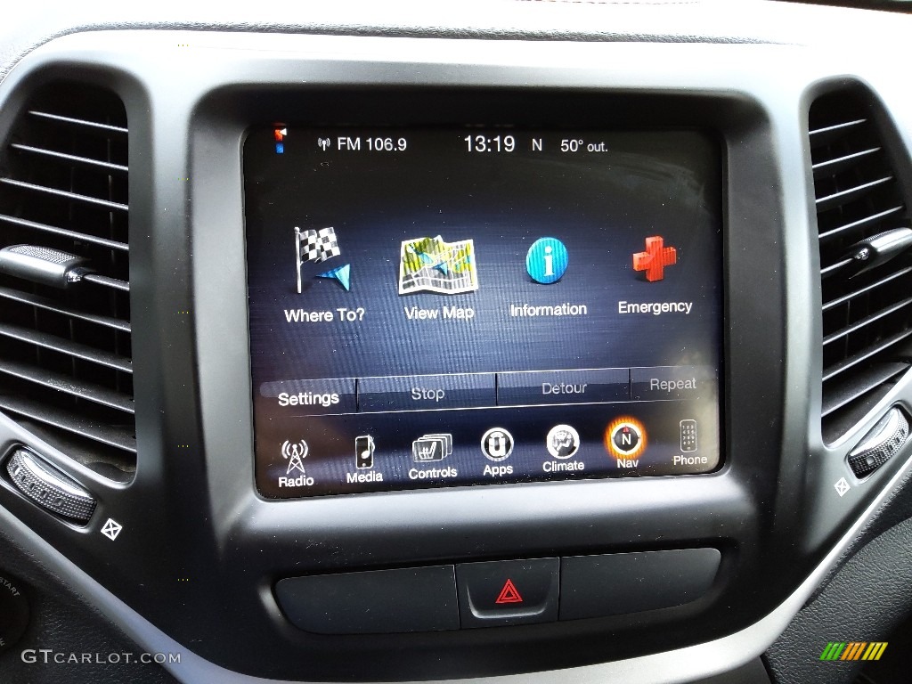 2016 Cherokee Trailhawk 4x4 - True Blue Pearl / Black photo #23