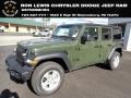 2021 Sarge Green Jeep Wrangler Unlimited Sport 4x4  photo #1