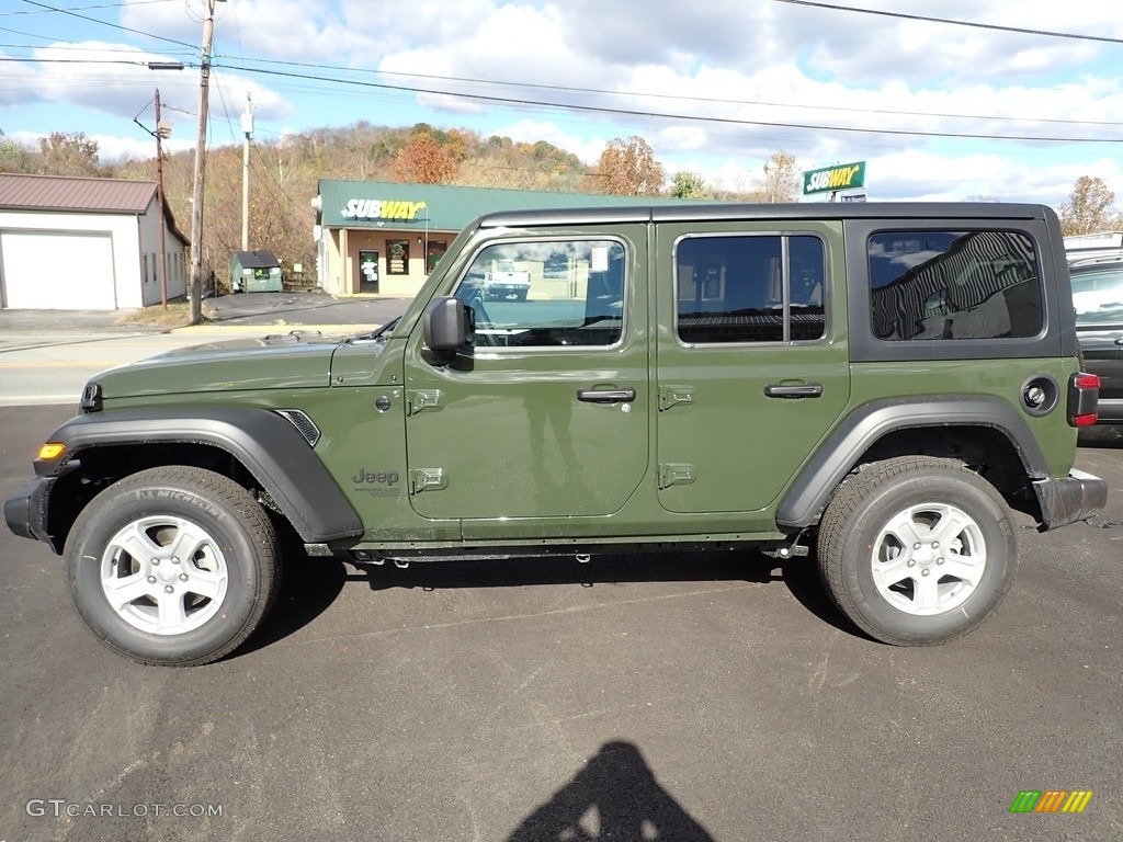 Sarge Green 2021 Jeep Wrangler Unlimited Sport 4x4 Exterior Photo #143172034