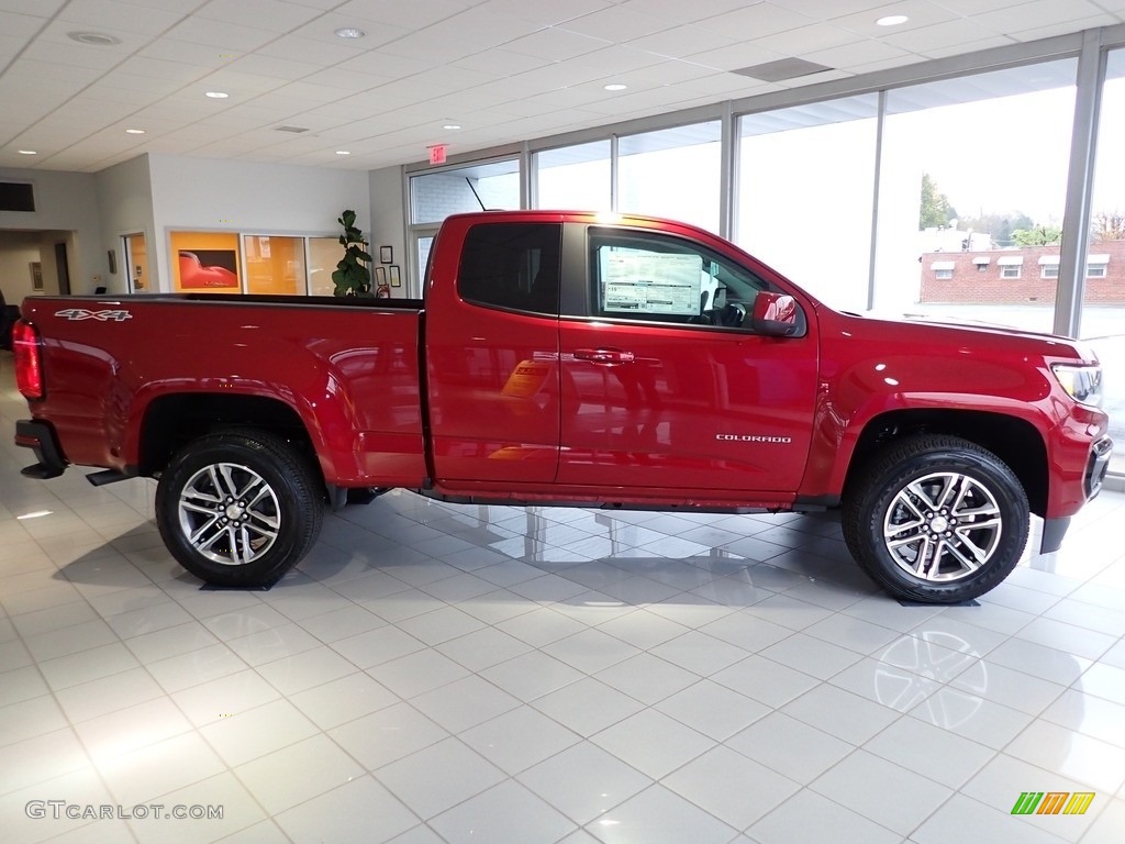 Cherry Red Tintcoat 2022 Chevrolet Colorado LT Extended Cab 4x4 Exterior Photo #143172811