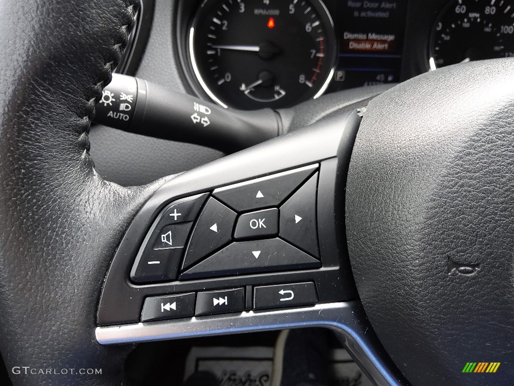 2019 Nissan Rogue S Charcoal Steering Wheel Photo #143173408