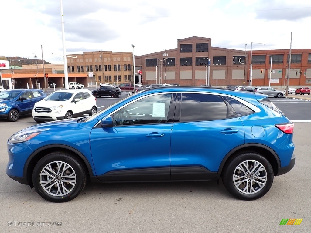 Velocity Blue Metallic 2021 Ford Escape SEL 4WD Exterior Photo #143174318