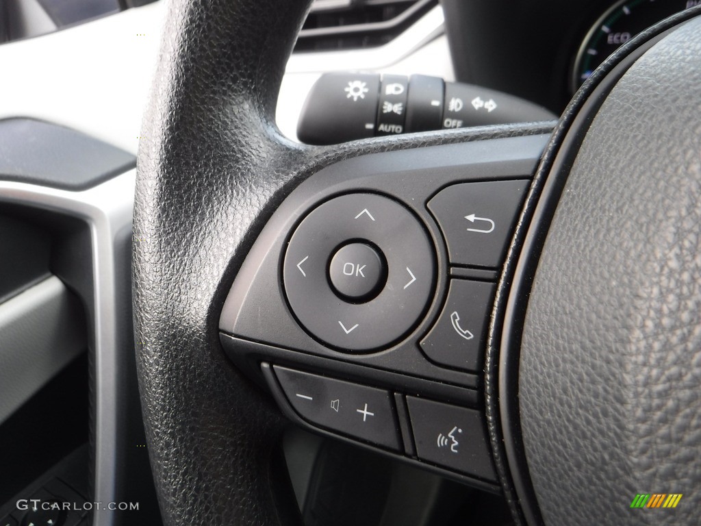 2021 Toyota RAV4 XLE AWD Hybrid Light Gray Steering Wheel Photo #143177588