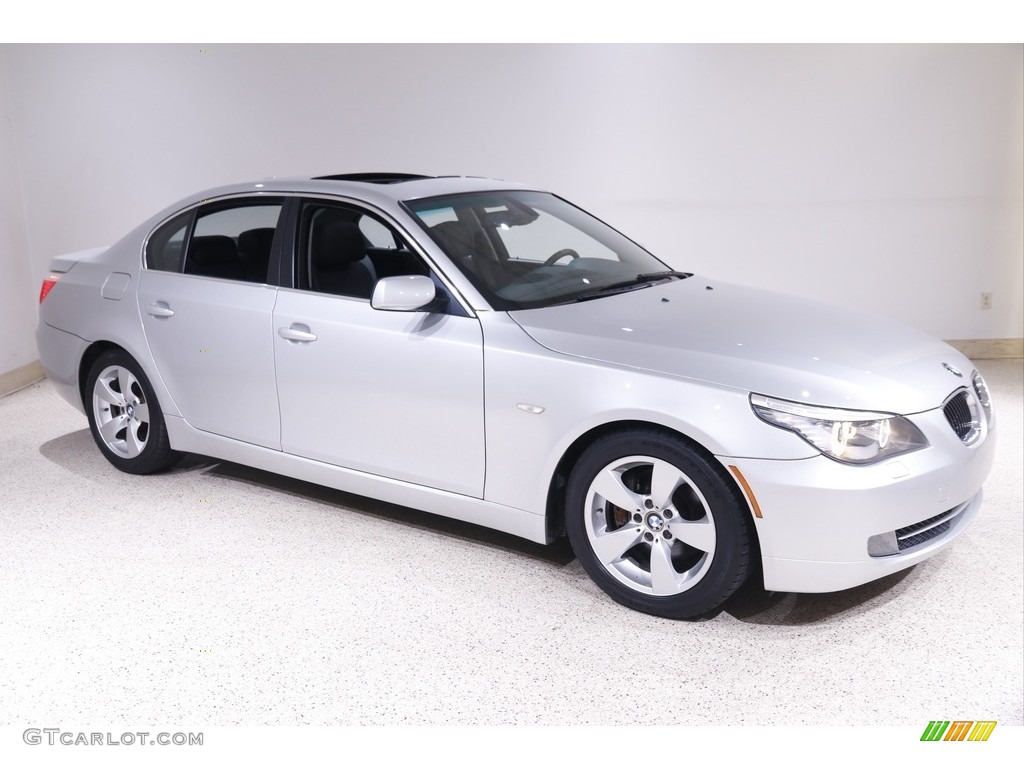 2008 5 Series 528i Sedan - Titanium Silver Metallic / Black Dakota Leather photo #1