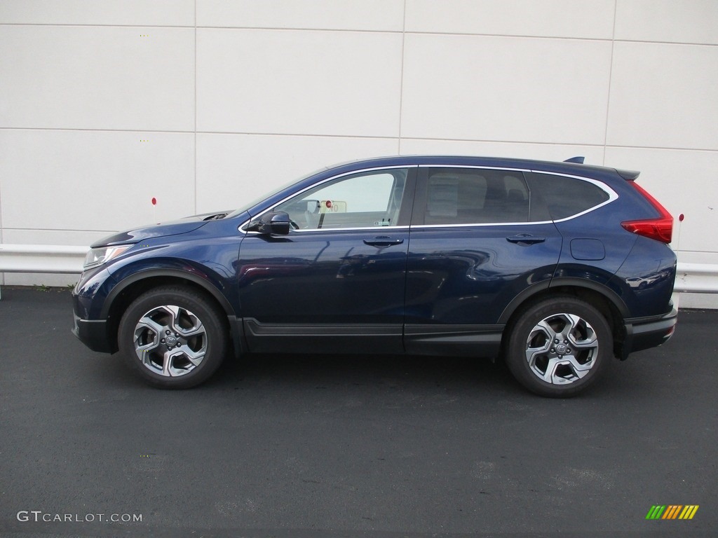 2019 CR-V EX AWD - Obsidian Blue Pearl / Gray photo #2