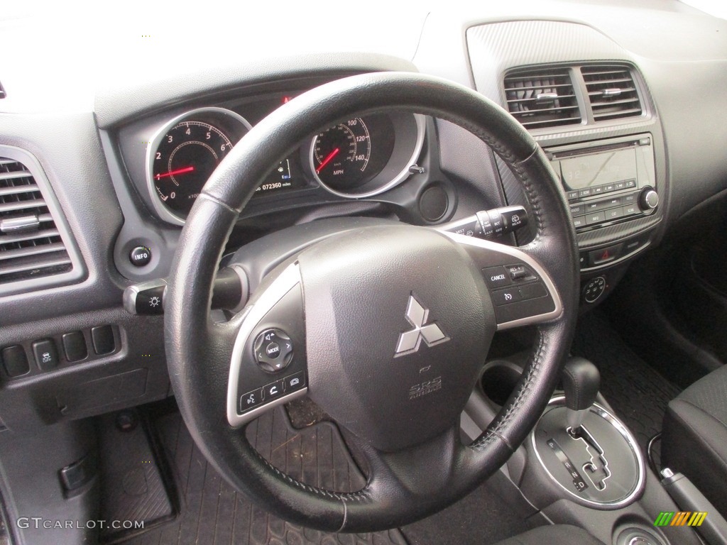 2015 Mitsubishi Outlander Sport ES AWC Black Steering Wheel Photo #143180326