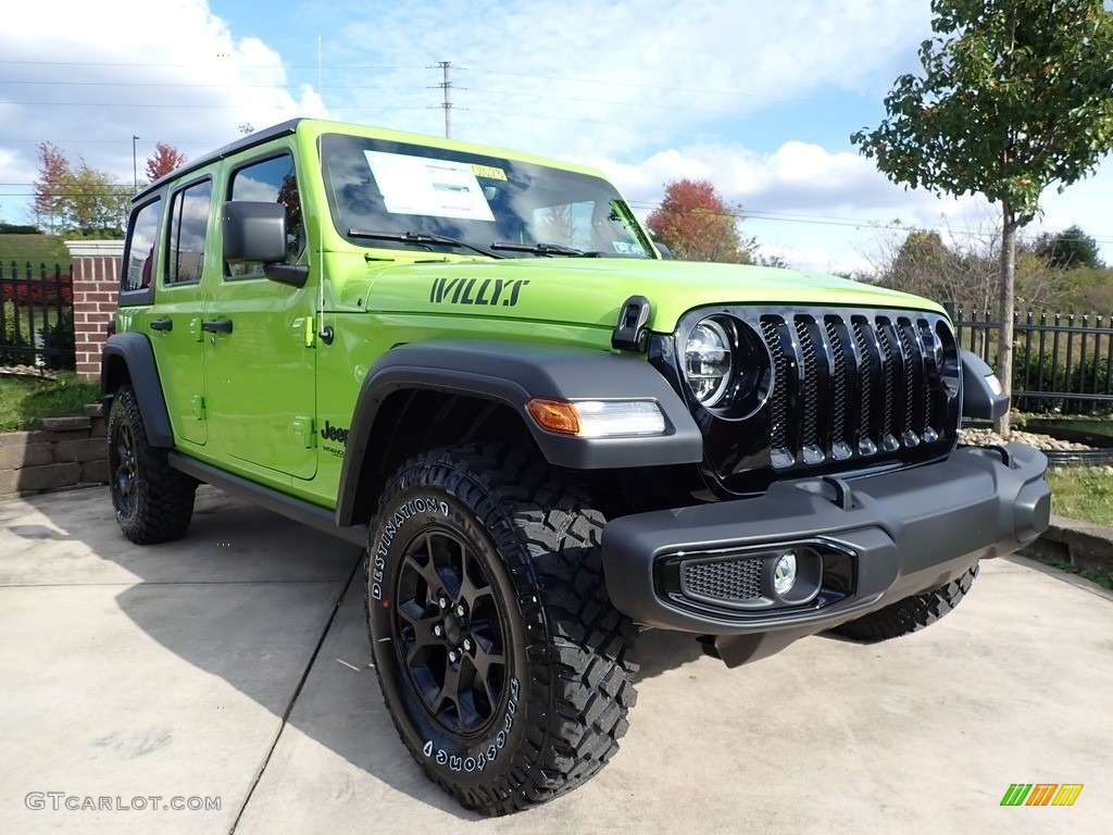 Limited Edition Gecko 2021 Jeep Wrangler Unlimited Willys 4x4 Exterior Photo #143182042