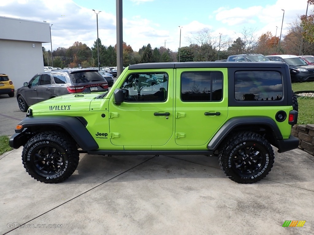 Limited Edition Gecko 2021 Jeep Wrangler Unlimited Willys 4x4 Exterior Photo #143182171