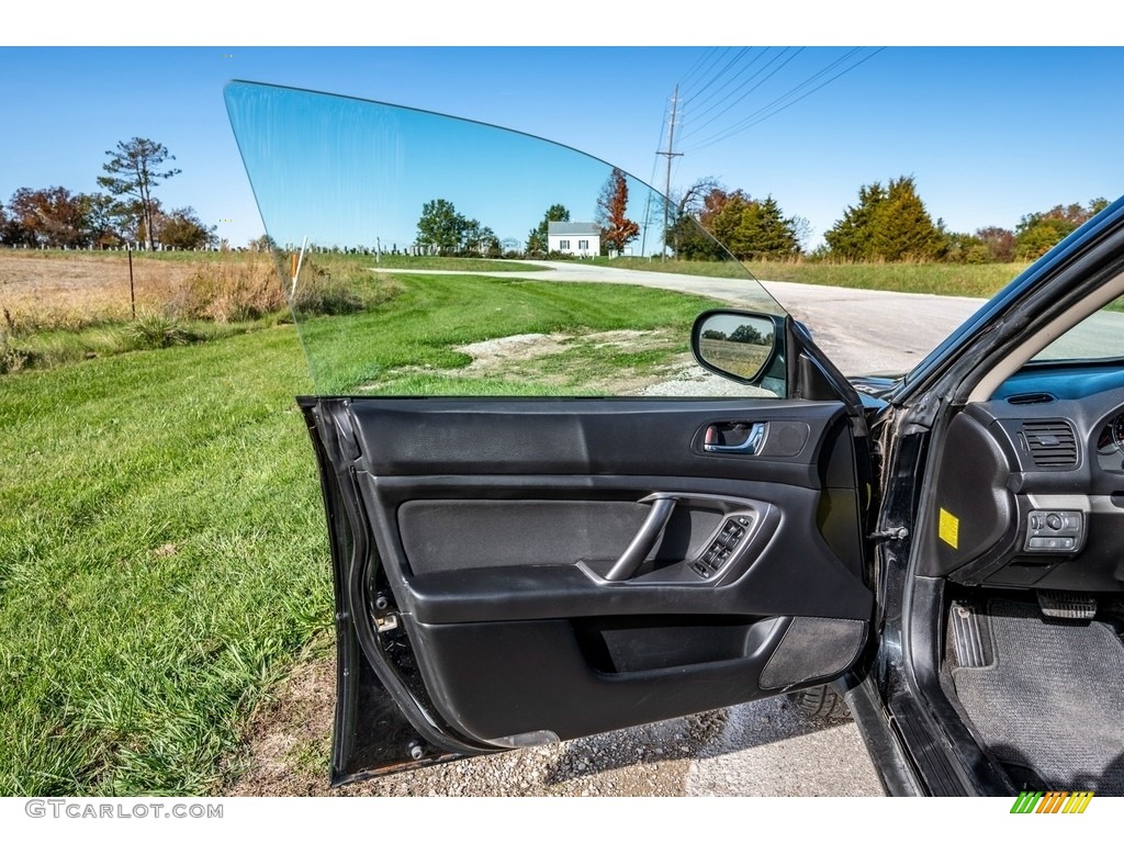 2009 Outback 2.5i Wagon - Obsidian Black Pearl / Off Black photo #20