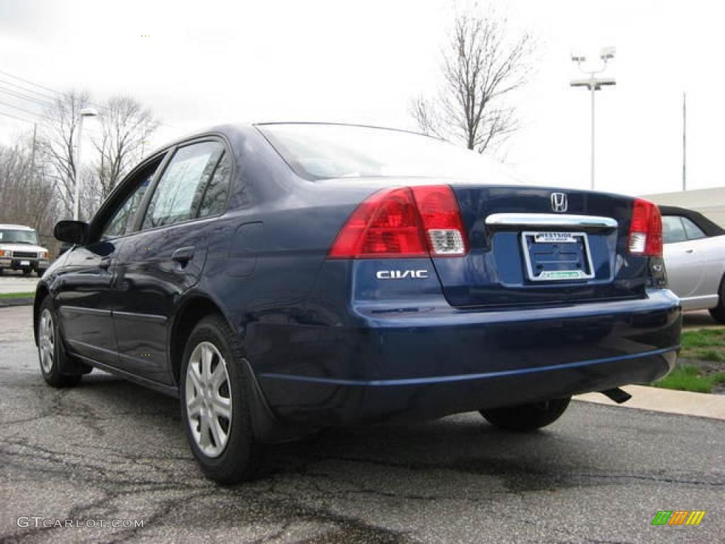 2003 Civic EX Sedan - Eternal Blue Pearl / Gray photo #9
