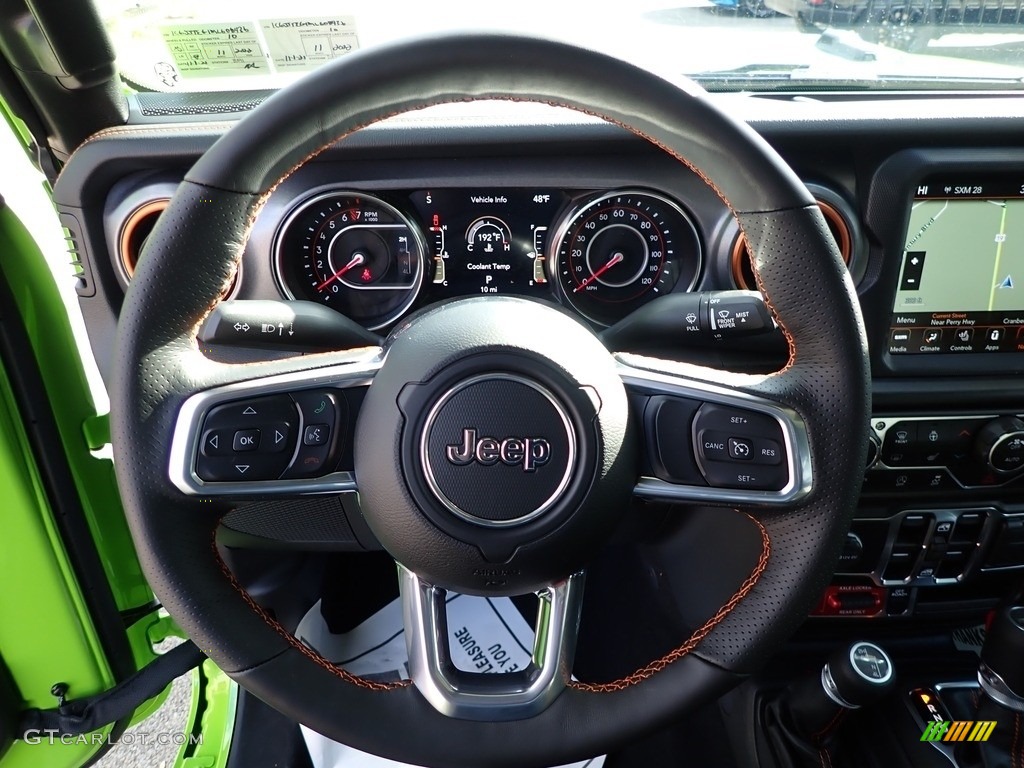 2021 Jeep Gladiator Mojave 4x4 Black Steering Wheel Photo #143182888