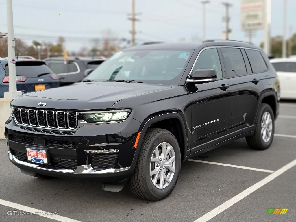 2021 Grand Cherokee L Limited 4x4 - Diamond Black Crystal Pearl / Black photo #1